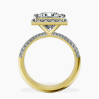 18kt Yellow Gold Kathrine Halo Lab Diamond Ring side right image one