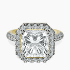 18kt Yellow Gold Kathrine Halo Lab Diamond Ring front image