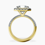 18kt Yellow Gold Kathrine Halo Lab Diamond Ring side right image one