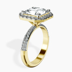 18kt Yellow Gold Kathrine Halo Lab Diamond Ring standing product image one