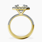18kt Yellow Gold Kathrine Halo Lab Diamond Ring side right image one