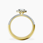 10kt Yellow Gold Kathrine Halo Lab Diamond Ring side right image one