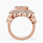 18kt Rose Gold Bloom Vintage Halo Lab Diamond Ring side right image one