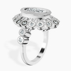 2.06 ct. oval Bloom Vintage Halo Ring in platinum standing product image one