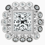 Platinum Bloom Vintage Halo Lab Diamond Ring front image