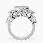 Platinum Bloom Vintage Halo Lab Diamond Ring side right image one