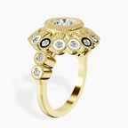 2.82 ct. round Bloom Vintage Halo Ring in 10kt yellow gold standing product image one
