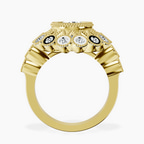 2.82 ct. round Bloom Vintage Halo Ring in 10kt yellow gold side right image one