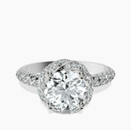 Platinum Entwined Love Halo Lab Diamond Ring front image