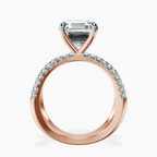 18kt Rose Gold Dakota Criss Cross Lab Diamond Ring side right image one