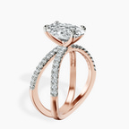 2.06 ct. oval Dakota Criss Cross Ring in 18kt rose gold standing product image one