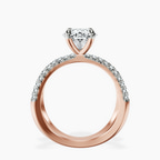 2.06 ct. oval Dakota Criss Cross Ring in 18kt rose gold side right image one