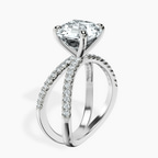 Platinum Dakota Criss Cross Lab Diamond Ring standing product image one