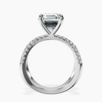 Platinum Dakota Criss Cross Lab Diamond Ring side right image one
