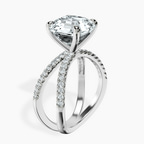 Platinum Dakota Criss Cross Lab Diamond Ring standing product image one