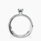 Platinum Dakota Criss Cross Lab Diamond Ring side right image one