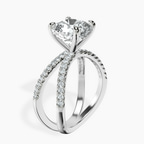 Platinum Dakota Criss Cross Lab Diamond Ring standing product image one
