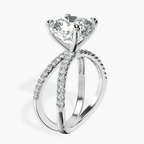 Platinum Dakota Criss Cross Lab Diamond Ring standing product image one