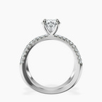Platinum Dakota Criss Cross Lab Diamond Ring side right image one