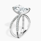 Platinum Dakota Criss Cross Lab Diamond Ring standing product image one