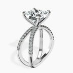 Platinum Dakota Criss Cross Lab Diamond Ring standing product image one