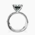 Platinum Dakota Criss Cross Lab Diamond Ring side right image one