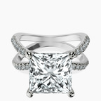 Platinum Dakota Criss Cross Lab Diamond Ring front image