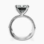 Platinum Dakota Criss Cross Lab Diamond Ring side right image one