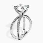 Platinum Dakota Criss Cross Lab Diamond Ring standing product image one