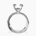 Platinum Dakota Criss Cross Lab Diamond Ring side right image one
