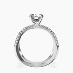 Platinum Dakota Criss Cross Lab Diamond Ring side right image one