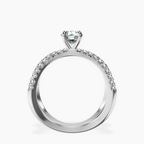 18kt White Gold Dakota Criss Cross Lab Diamond Ring side right image one