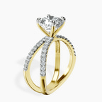 14kt Yellow Gold Dakota Criss Cross Lab Diamond Ring standing product image one