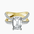 18kt Yellow Gold Dakota Criss Cross Lab Diamond Ring front image