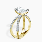 14kt Yellow Gold Dakota Criss Cross Lab Diamond Ring standing product image one