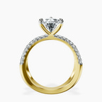 14kt Yellow Gold Dakota Criss Cross Lab Diamond Ring side right image one