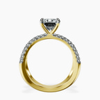14kt Yellow Gold Dakota Criss Cross Lab Diamond Ring side right image one
