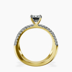 14kt Yellow Gold Dakota Criss Cross Lab Diamond Ring side right image one