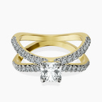 18kt Yellow Gold Dakota Criss Cross Lab Diamond Ring front image