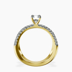 18kt Yellow Gold Dakota Criss Cross Lab Diamond Ring side right image one