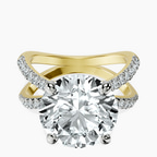 14kt Yellow Gold Dakota Criss Cross Lab Diamond Ring front image