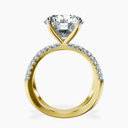 14kt Yellow Gold Dakota Criss Cross Lab Diamond Ring side right image one