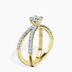 10kt Yellow Gold Dakota Criss Cross Lab Diamond Ring standing product image one
