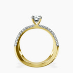 10kt Yellow Gold Dakota Criss Cross Lab Diamond Ring side right image one