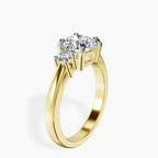 18kt Yellow Gold Intricacy Three stone Lab Diamond Ring standing product image one