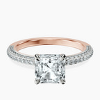 9ct Rose Gold Grace Micro pavé Eternity Lab Diamond Ring front image