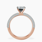 9ct Rose Gold Grace Micro pavé Eternity Lab Diamond Ring side right image one