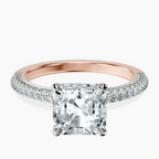 18kt Rose Gold Grace Micro pavé Eternity Lab Diamond Ring front image