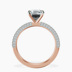 18kt Rose Gold Grace Micro pavé Eternity Lab Diamond Ring side right image one