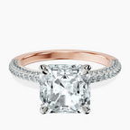 14kt Rose Gold Grace Micro pavé Eternity Lab Diamond Ring front image
